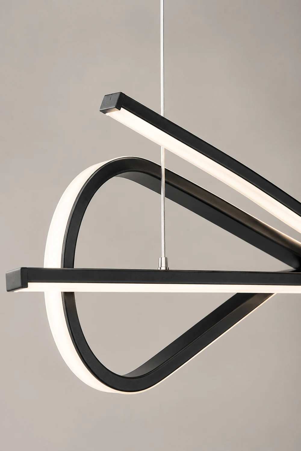 Bouvet Modern Minimalist Nordic Bow-tie Metal Pendant Light, White/Black - Lumpaz