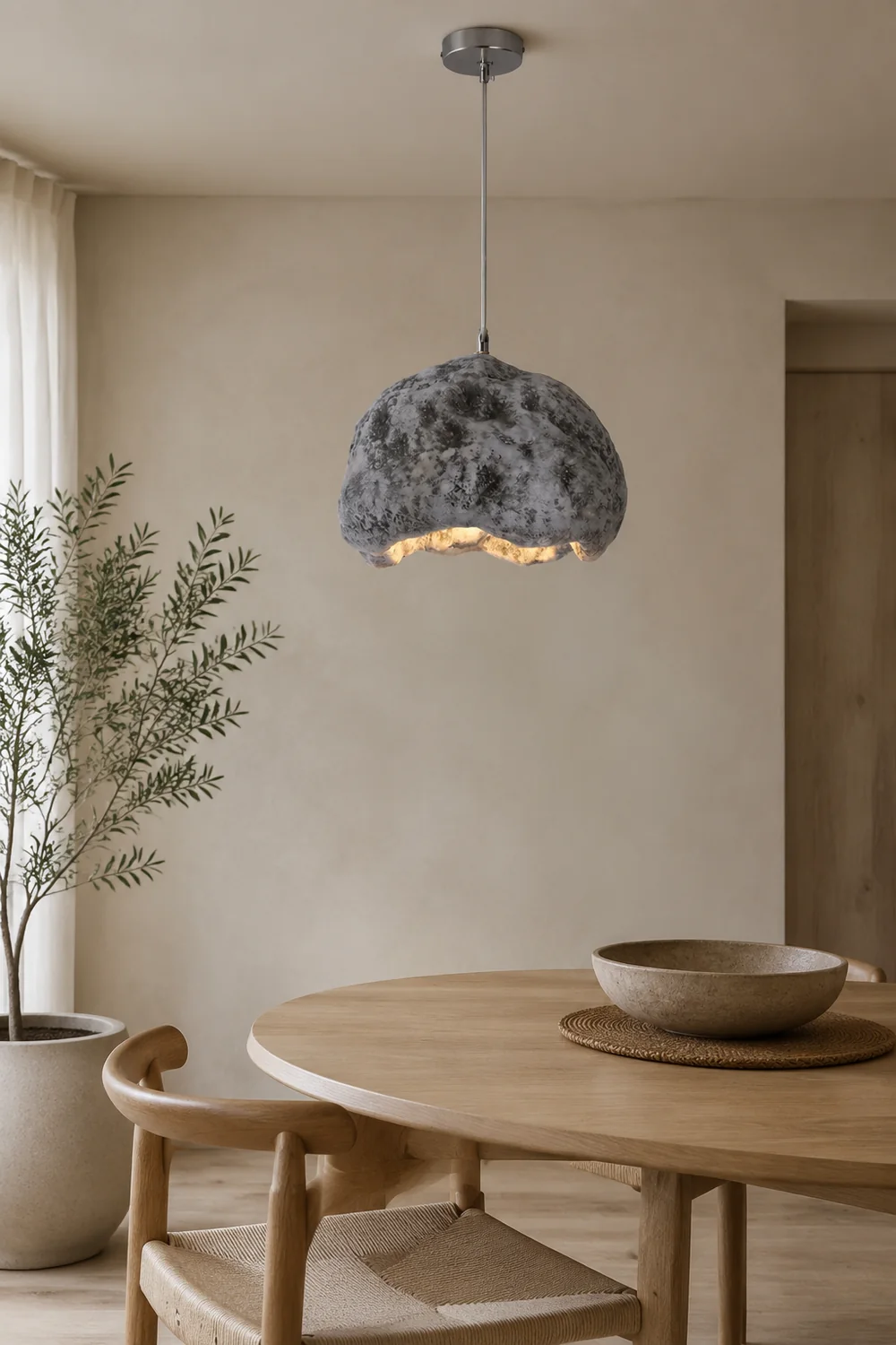 Byers Wabi Sabi Irregular Shape Resin Pendant Light, 3 Color - Lumpaz