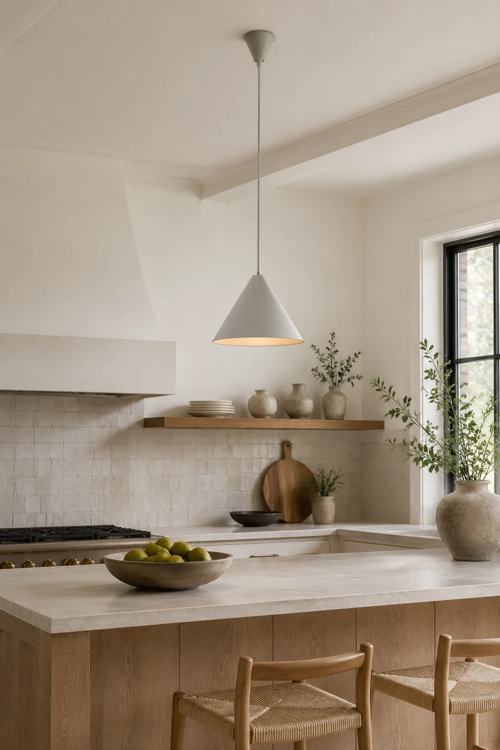 Carins Minimalist Cone Metal Pendant Light, Gray - Lumpaz