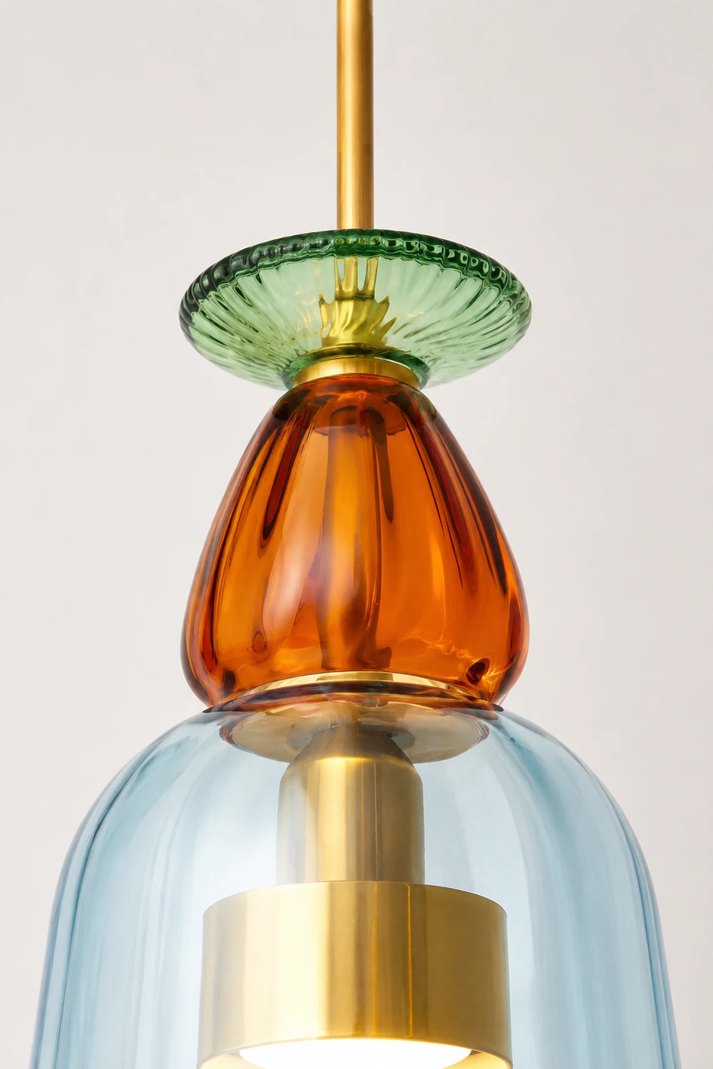 Hailie Modern Cup Glass Pendant Light, Colorful Bedroom, Living Room - Lumpaz