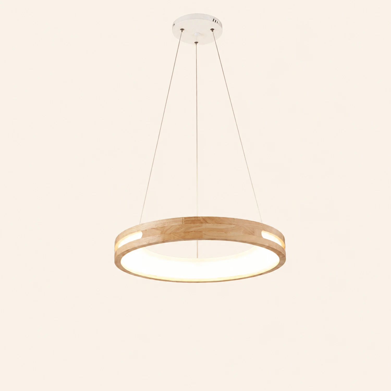 Ozawa Modern Ring Wood Pendant Light - Lumpaz