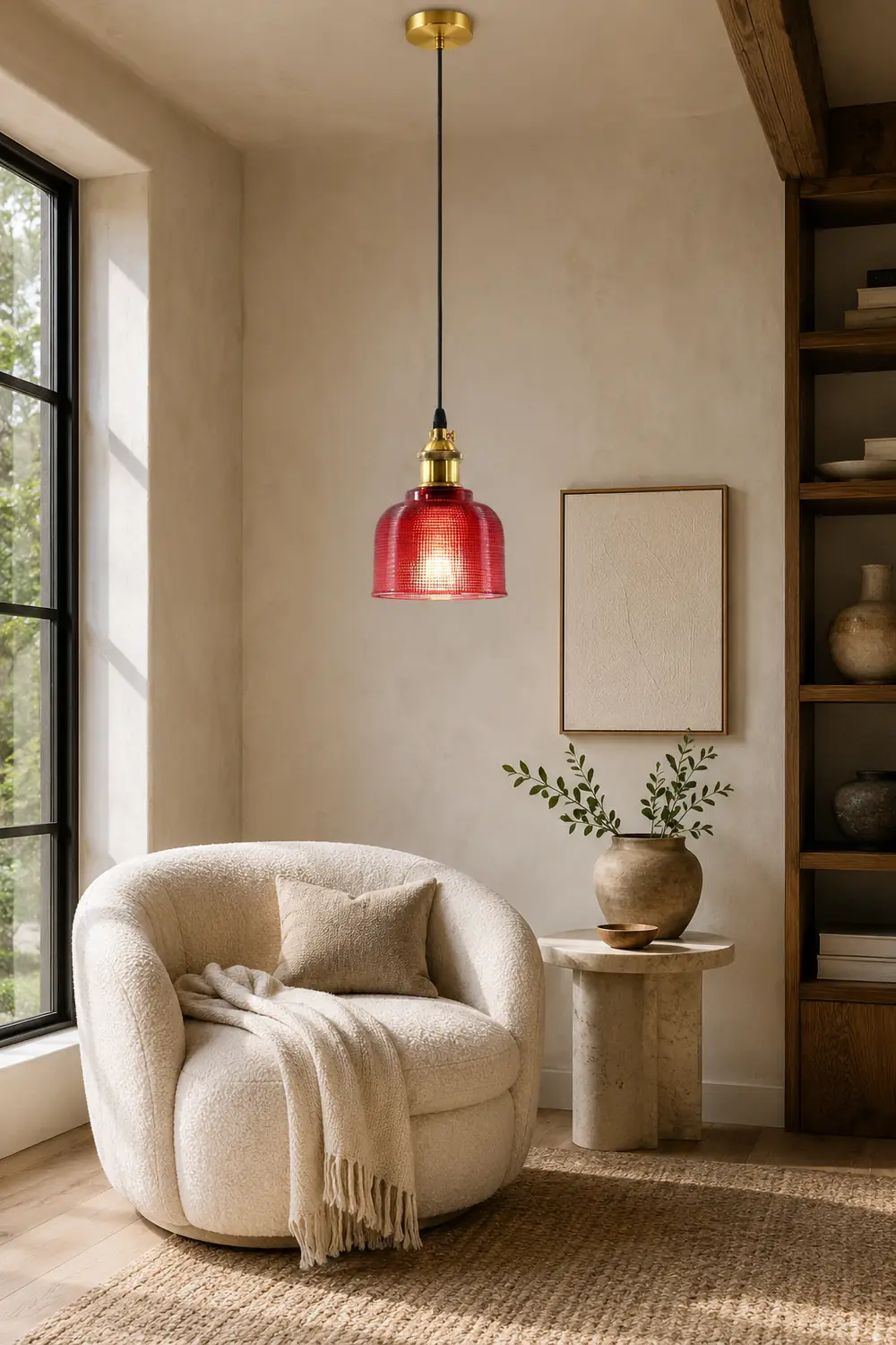 Hailie Glass Art Deco Pendant Lights,Colorful - Lumpaz