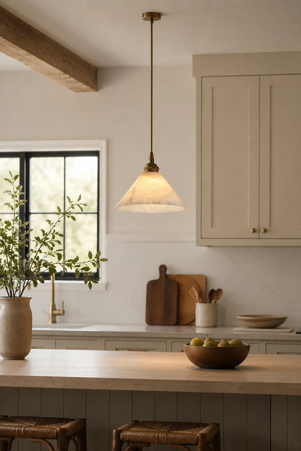 Conical Brass Pendant Lamp - Lumpaz