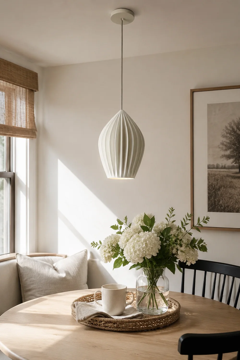 Ceramic Ribbed Pendant light - Lumpaz