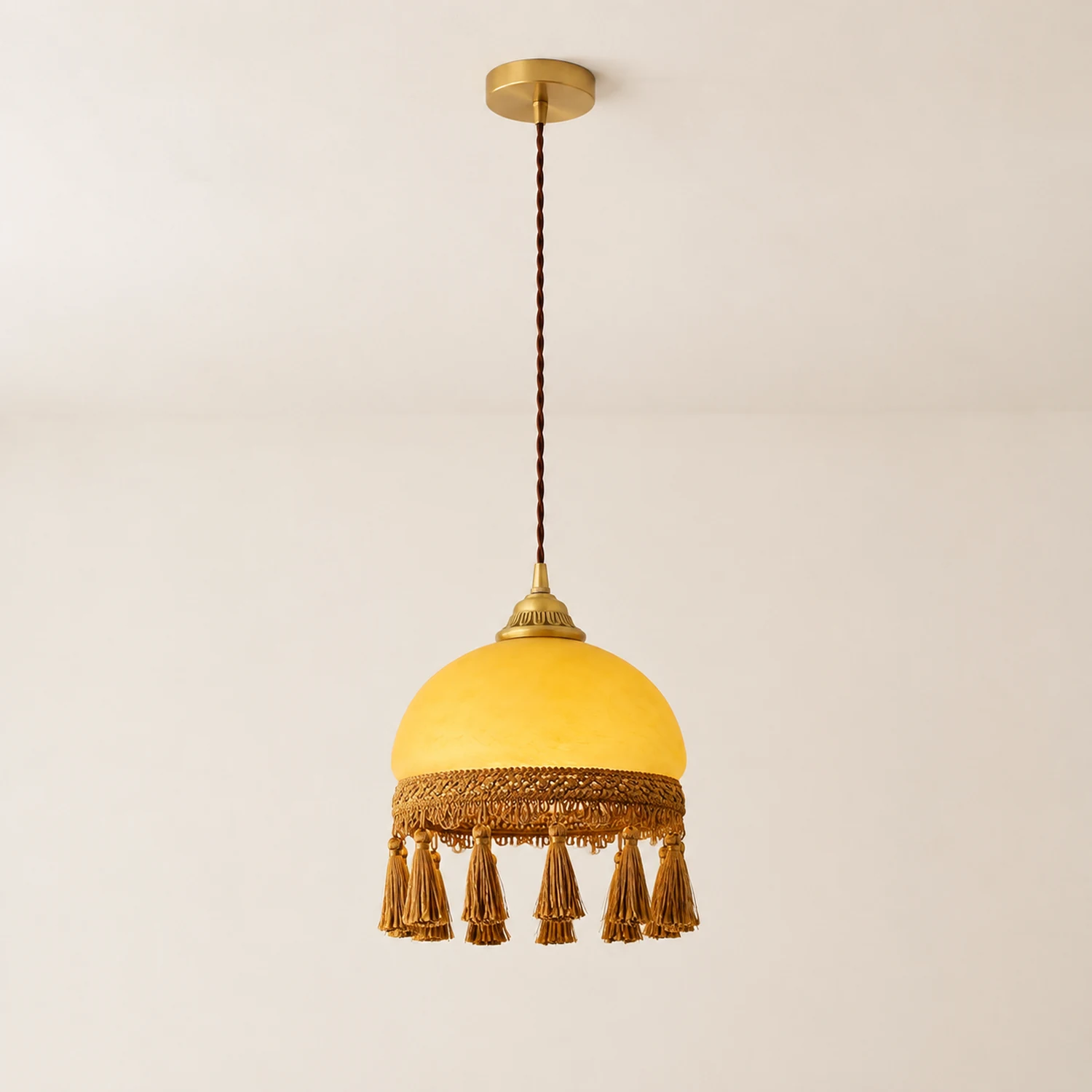 French Tassels Brass Pendant Light - Lumpaz