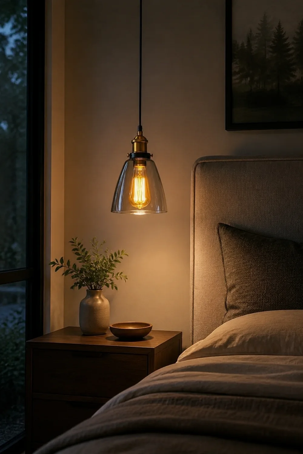 Levy Industrial Metal/Glass Pendant Light Clear/Amber/Smoke Gray Dining Room - Lumpaz