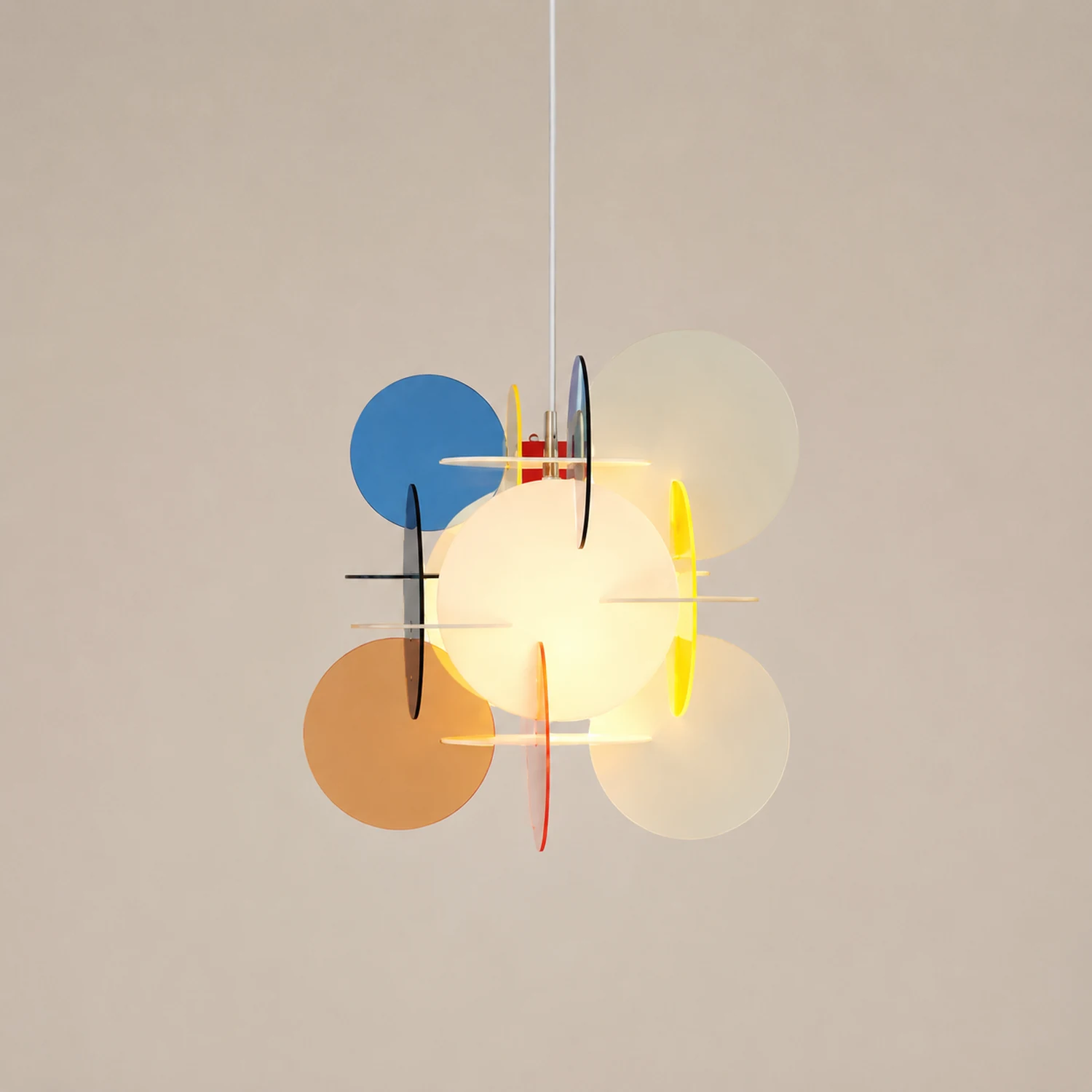 Morandi Modern Colorful Art Creative Pendant Light, Metal/Acrylic - Lumpaz