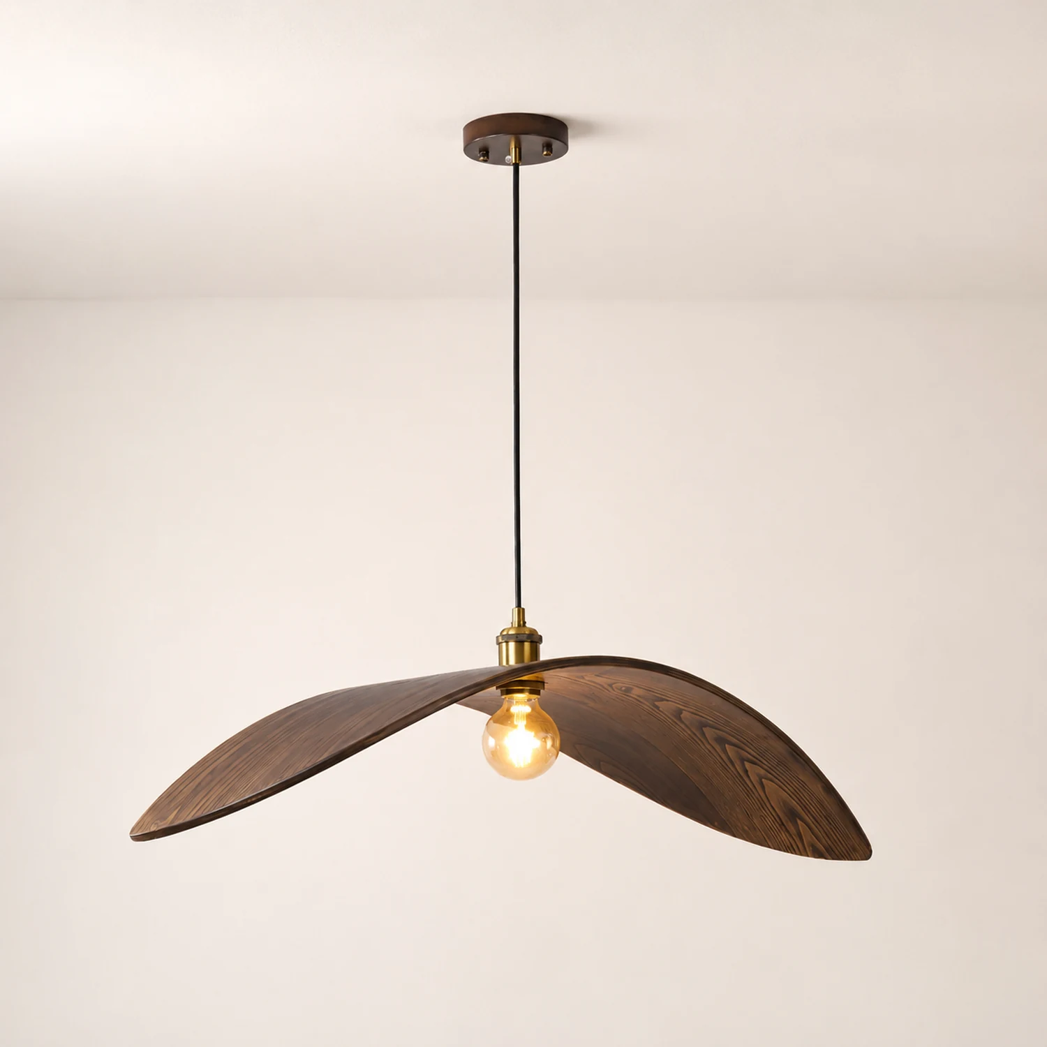 Curve Wooden Pendant Lamp - Lumpaz