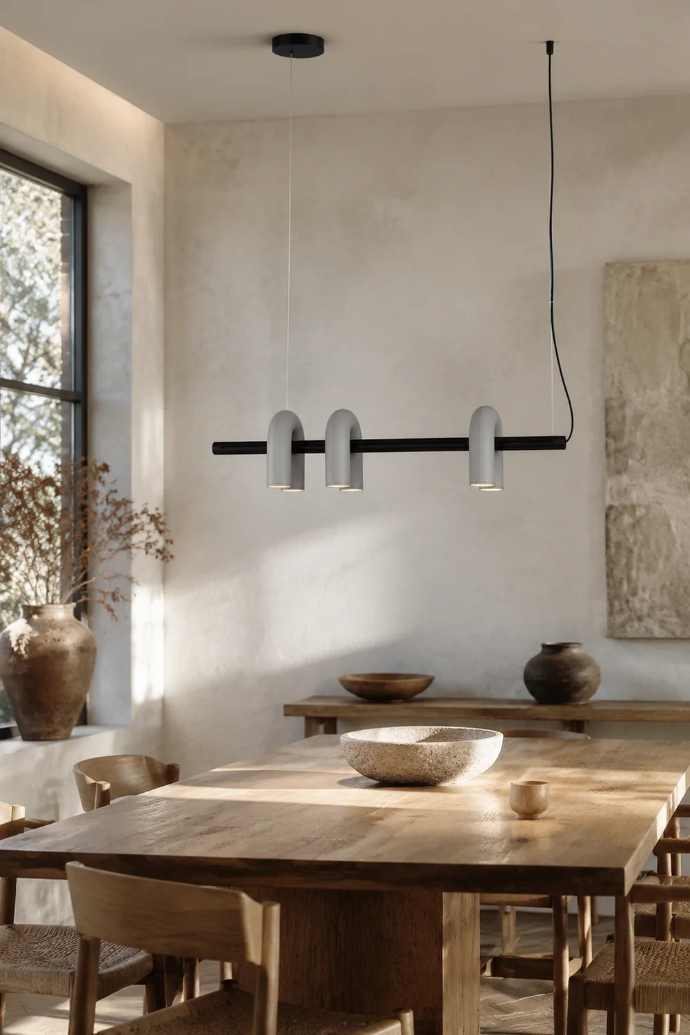 Felix Modern Pendant Light Linear with 3 U-Shaped Light - Lumpaz