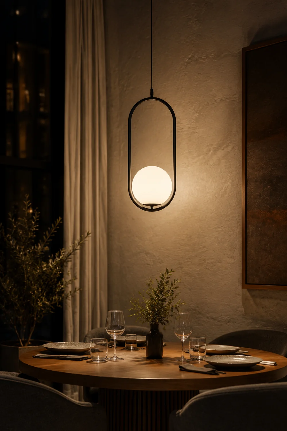 Valentina Modern Globe Metal/Glass Pendant Light, 3 Style - Lumpaz