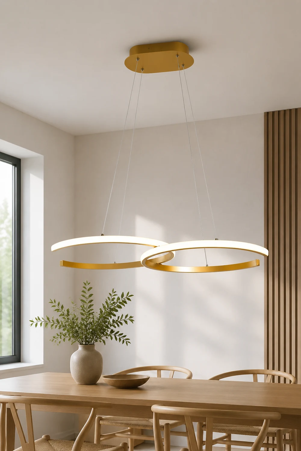 Modern Minimalist Pendant Light, Double-C - Lumpaz