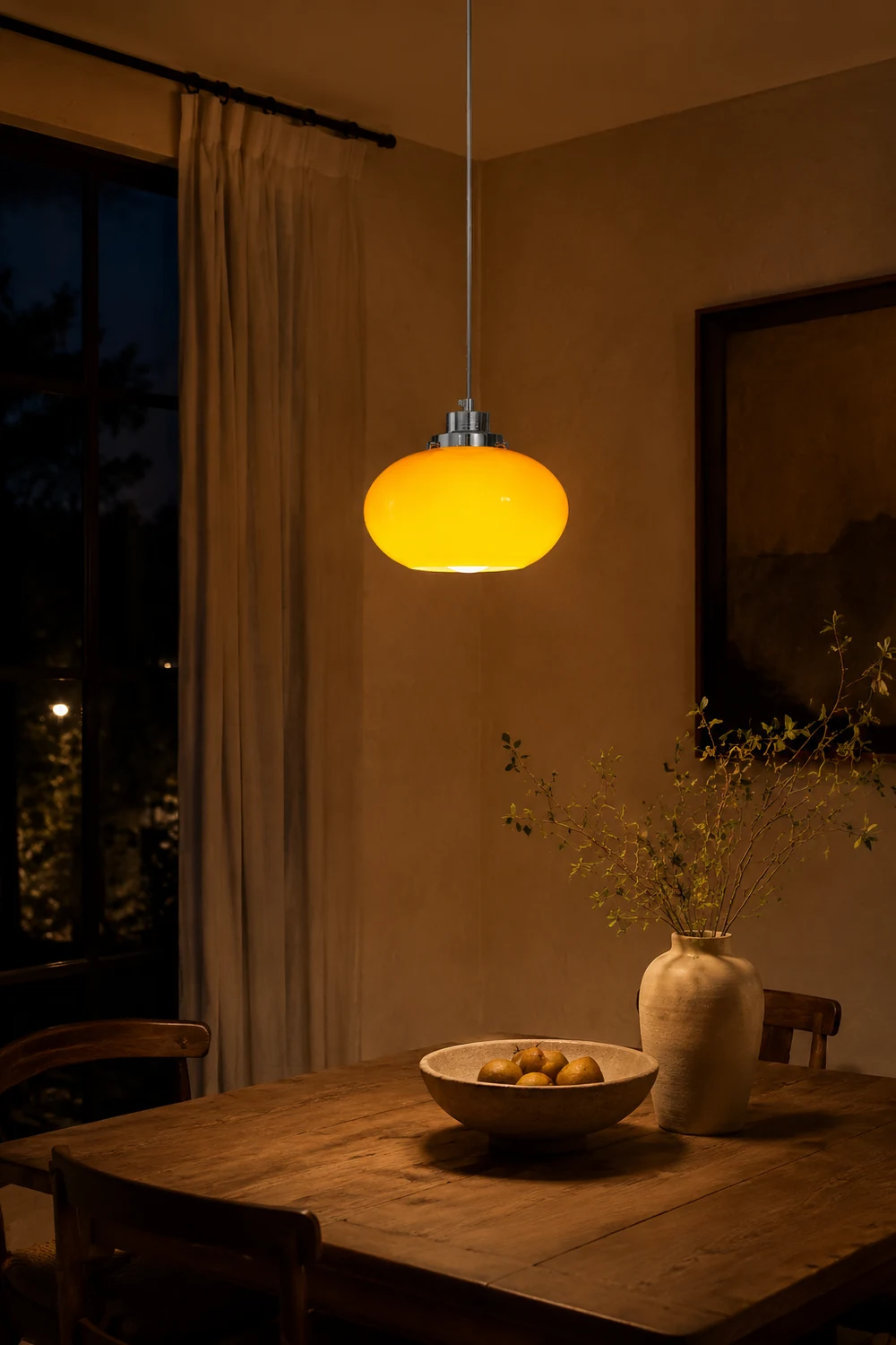 Oval Persimmon Pendant Light - Lumpaz