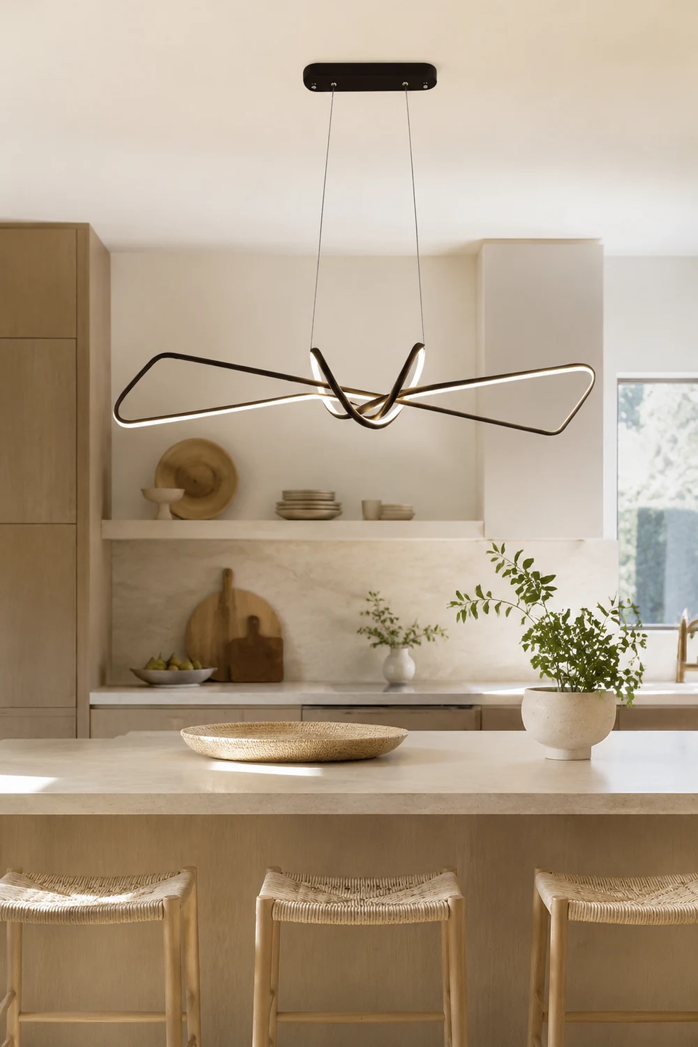 Bouvet Minimalist Geometric Metal Adjustable Pendant Light - Lumpaz