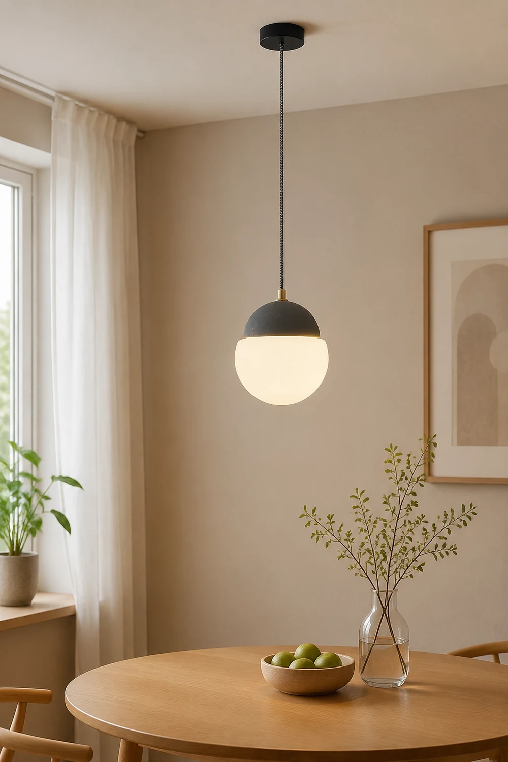 Cement Eclipse Pendant Lamp - Lumpaz
