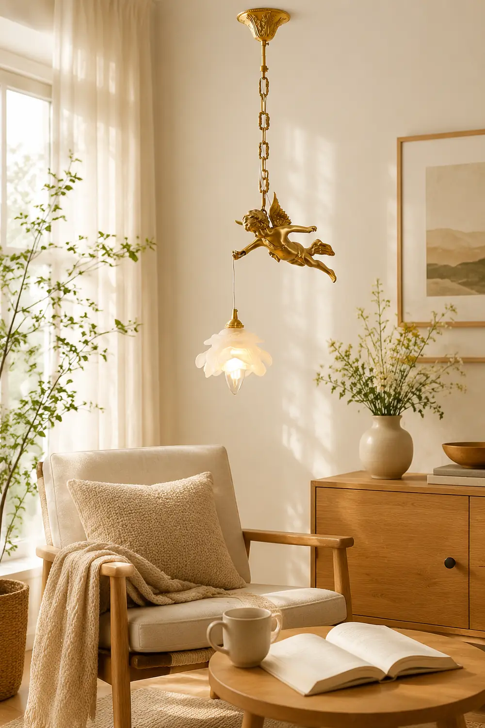 Vintage Angel Pendant Light - Lumpaz
