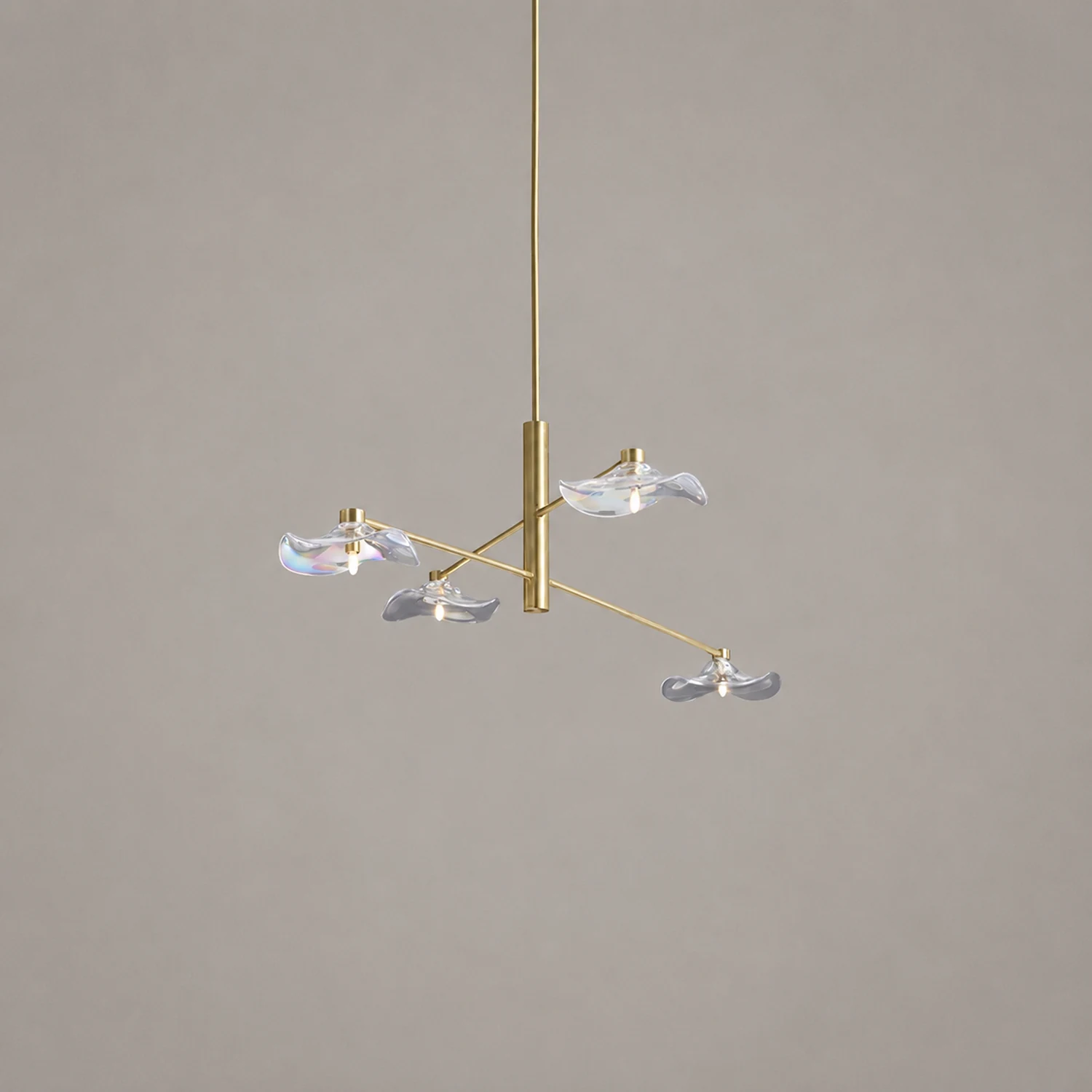 Lotus Leaves Glass Chandelier - Lumpaz