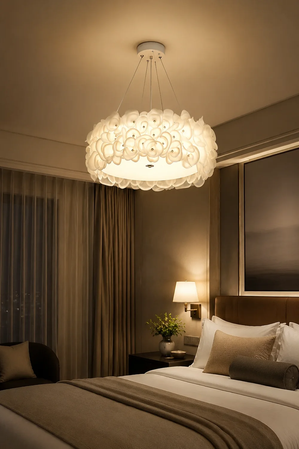 White Hydrangea Pendant Lamp - Lumpaz