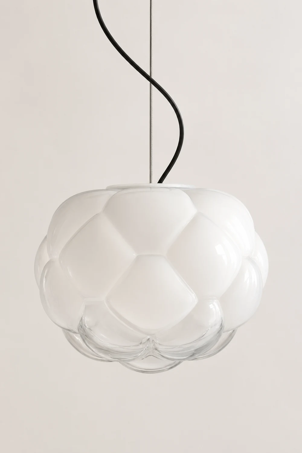 Modern Bostock Cloud Glass Pendant Light, White - Lumpaz