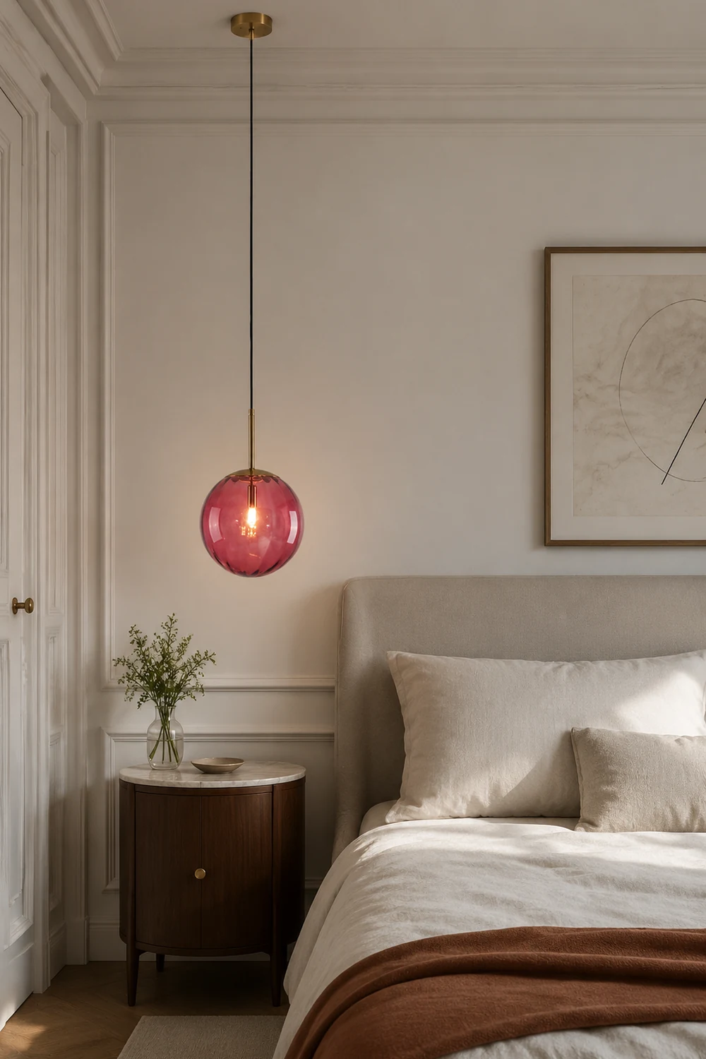 Hailie Modern Pendant Light Clear Bubble Gradient, Glass - Lumpaz