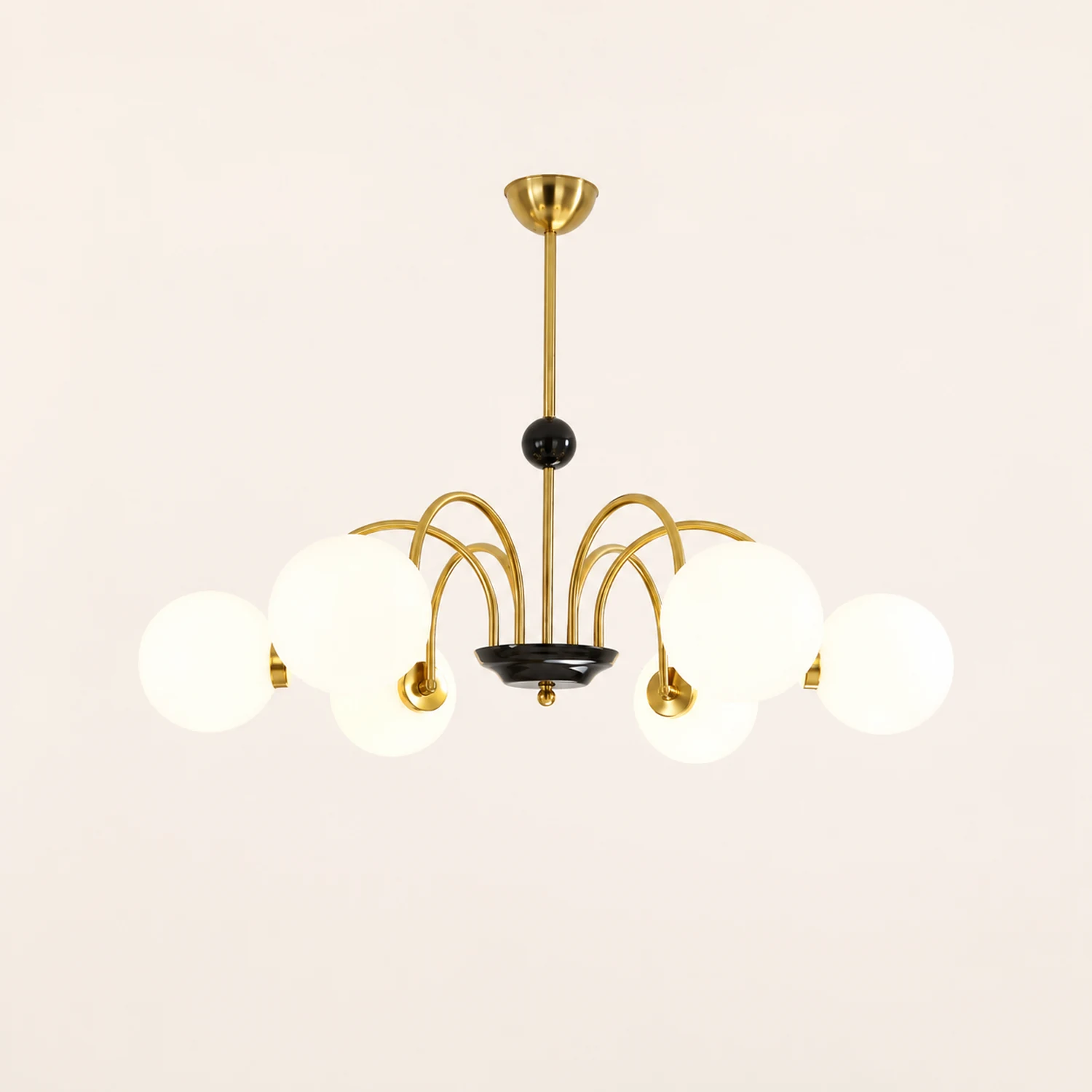 Modern Globe Glass Art Deco Chandelier, Living Room - Lumpaz