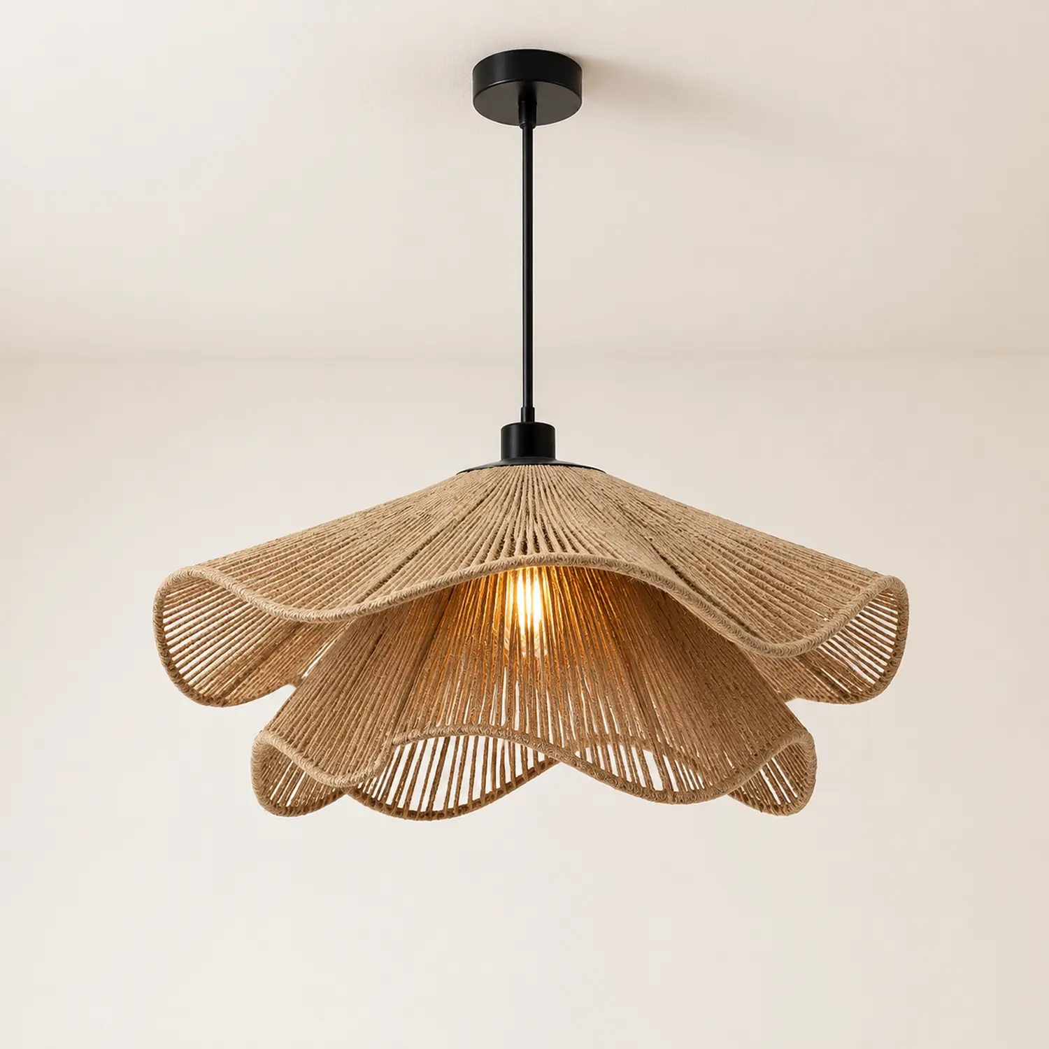 Handmade Straw Hat Pendant Lamp - Lumpaz