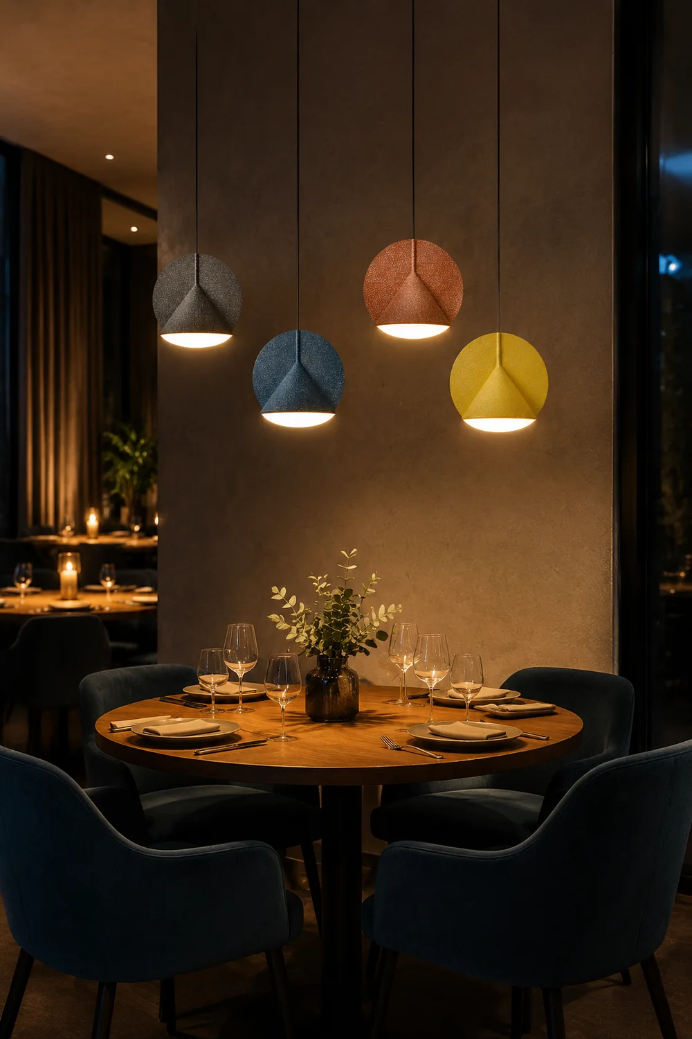Zaid Modern LED Colorful Shade Hanging Pendant Light - Lumpaz