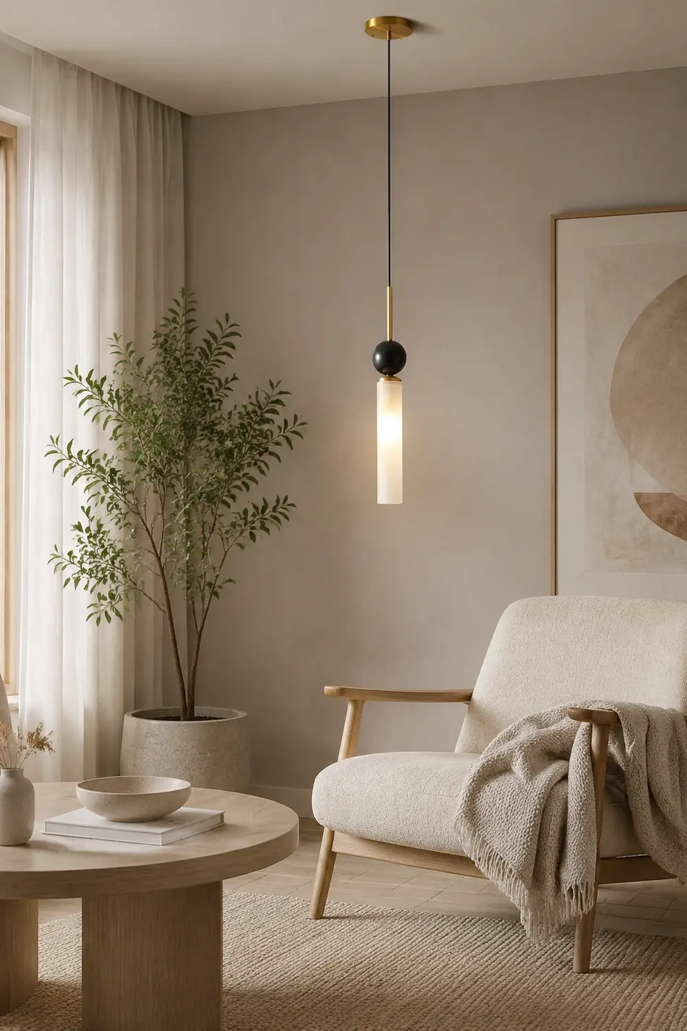 Marble Vertical Pendant Lamp - Lumpaz