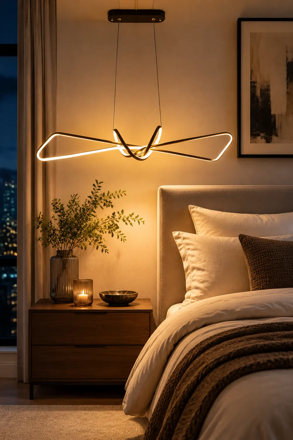Bouvet Minimalist Geometric Metal Adjustable Pendant Light - Lumpaz