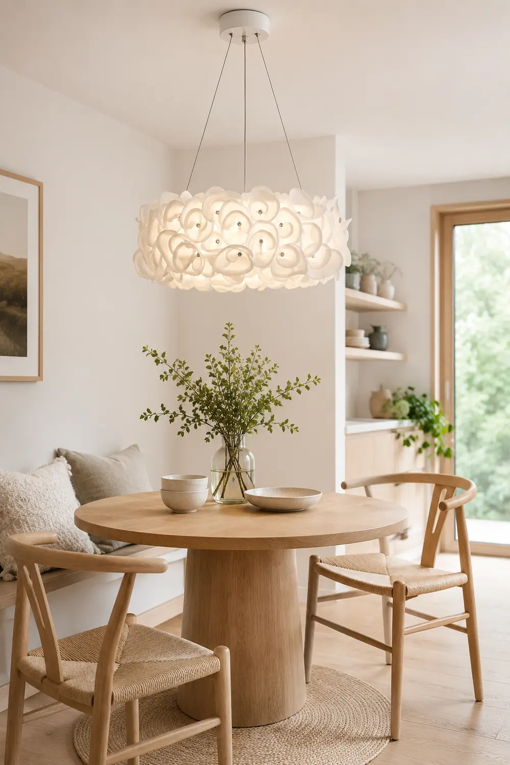 White Hydrangea Pendant Lamp - Lumpaz