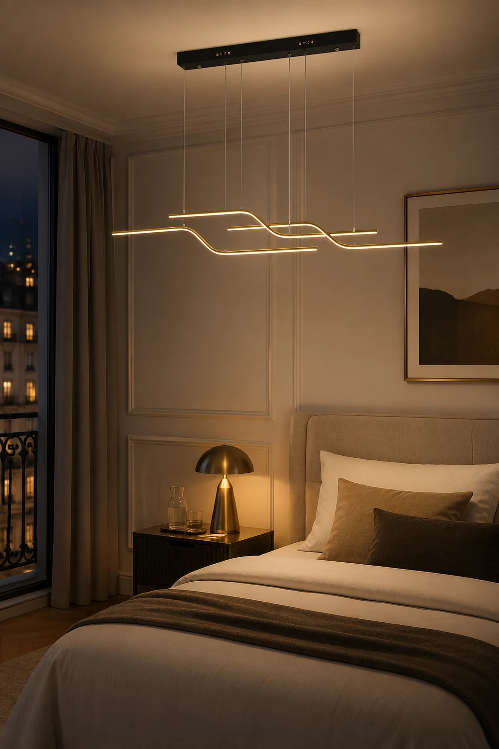 Minimalist Geometric Metal 3 Light Pendant Light, Dining Room - Lumpaz