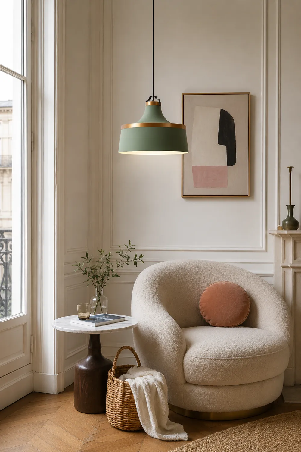 Morandi Modern Colorful Single Pendant Light, Metal Shade - Lumpaz