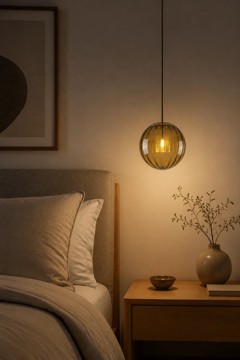 Hailie Modern Pendant Light Clear Bubble Gradient, Glass - Lumpaz