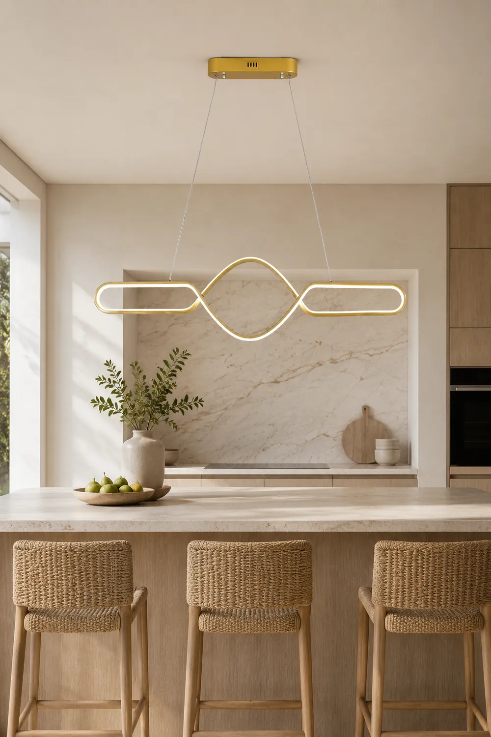 Bouvet Nordic Geometric Cross-Linear Pendant Light - Lumpaz
