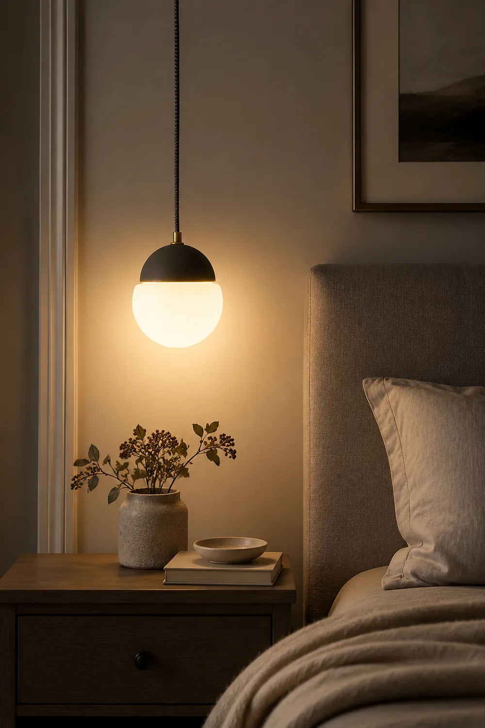 Cement Eclipse Pendant Lamp - Lumpaz