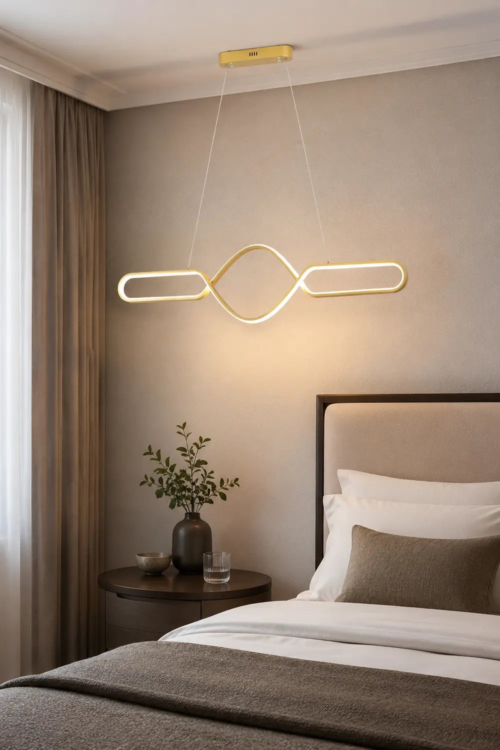 Bouvet Nordic Geometric Cross-Linear Pendant Light - Lumpaz