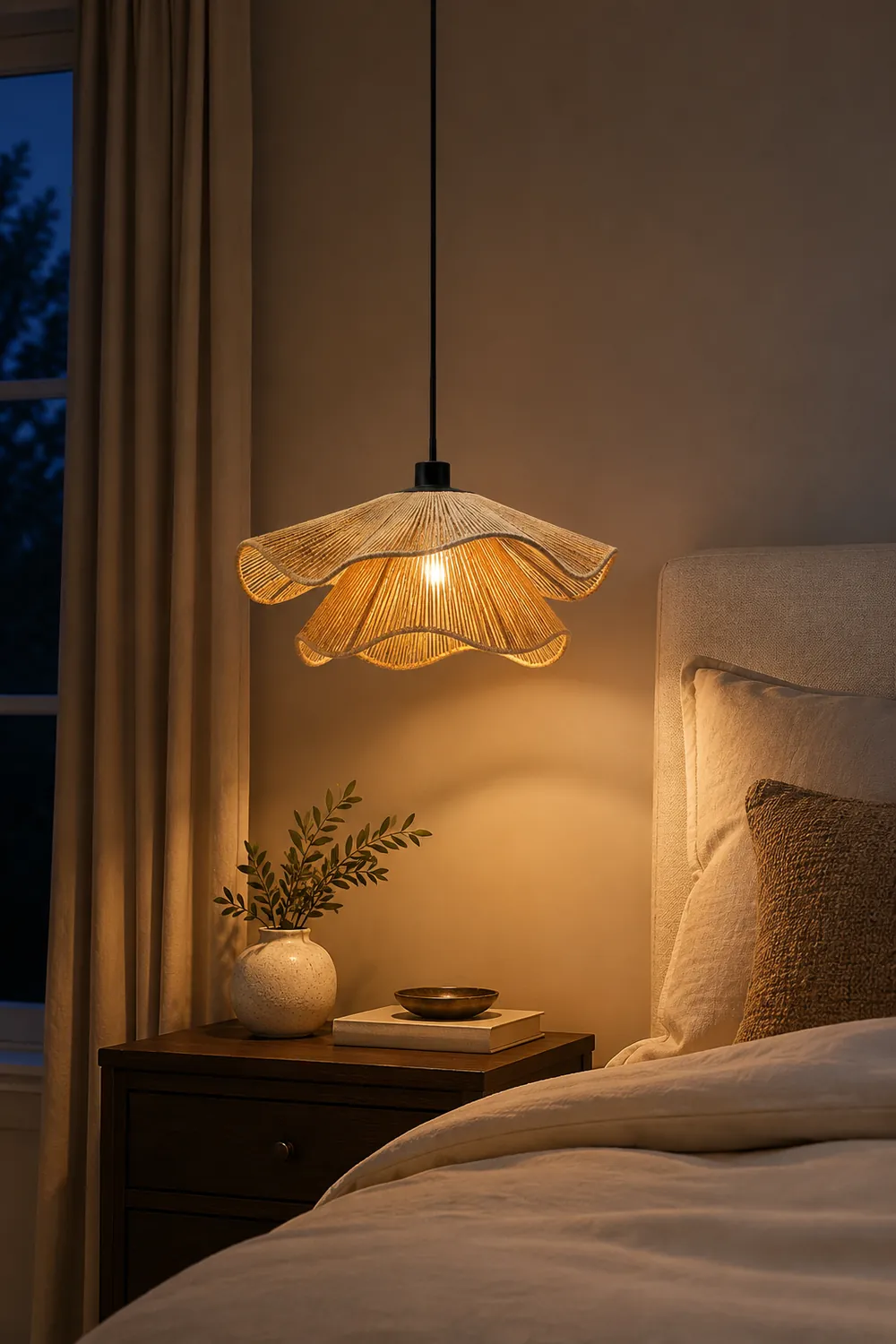 Handmade Straw Hat Pendant Lamp - Lumpaz