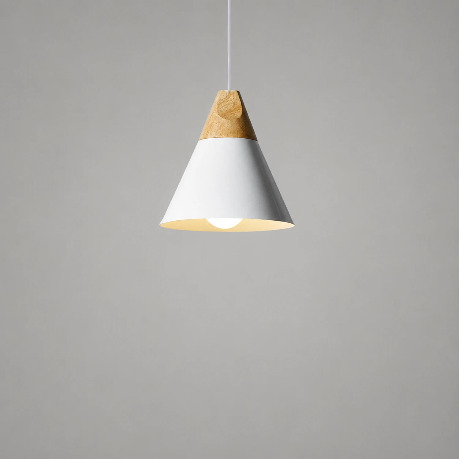 Morandi Multi-Shaped Wood And Metal Pendant Light, 6 Colors - Lumpaz