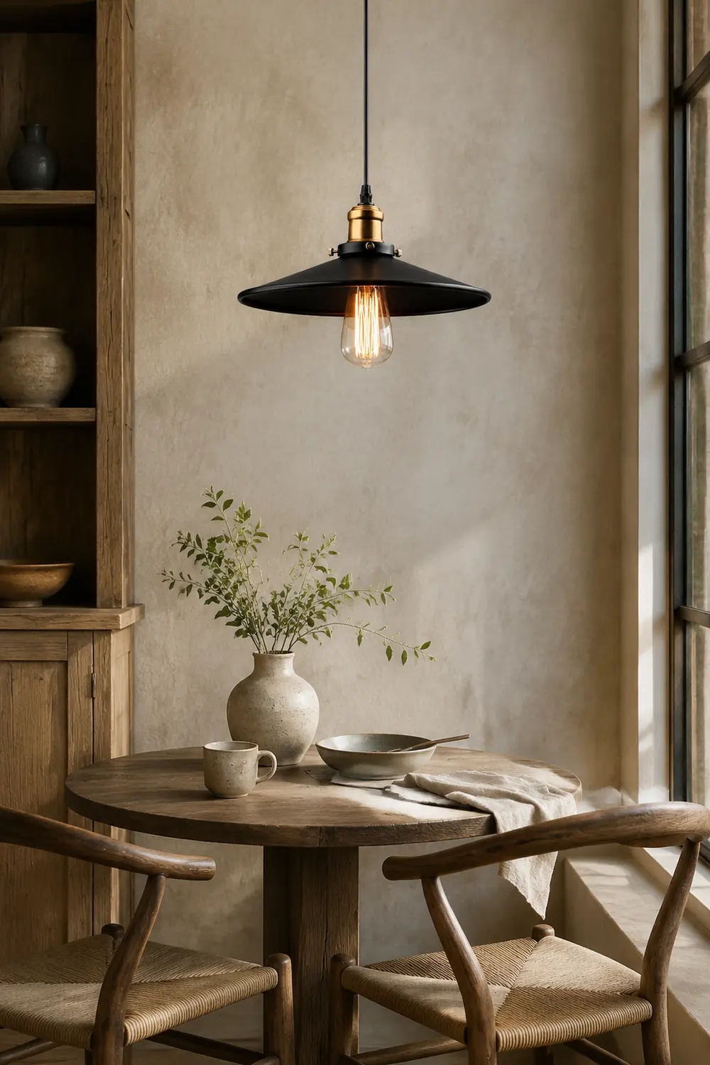 Alessio Modern Industrial Pot Metal Pendant Light, Black - Lumpaz