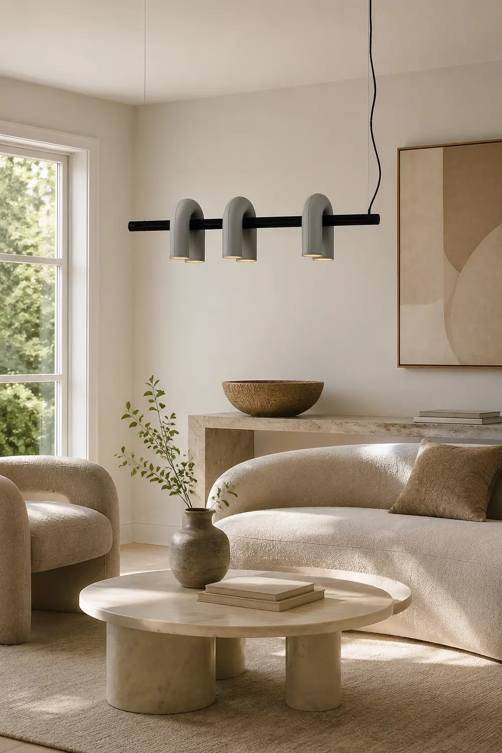 Felix Modern Pendant Light Linear with 3 U-Shaped Light - Lumpaz