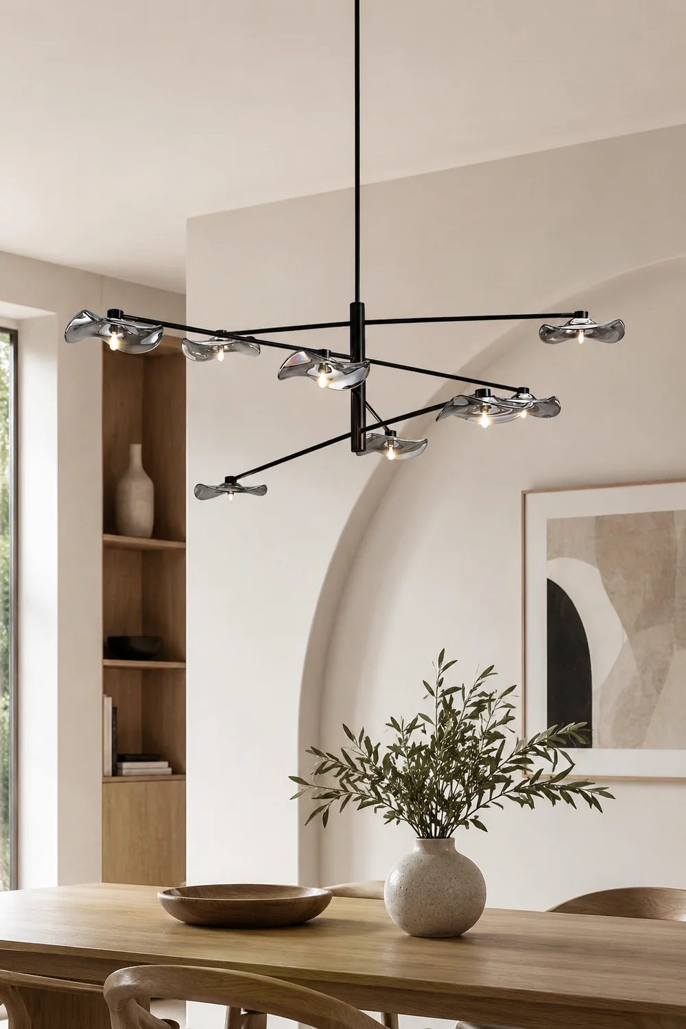 Lotus Leaves Glass Chandelier - Lumpaz