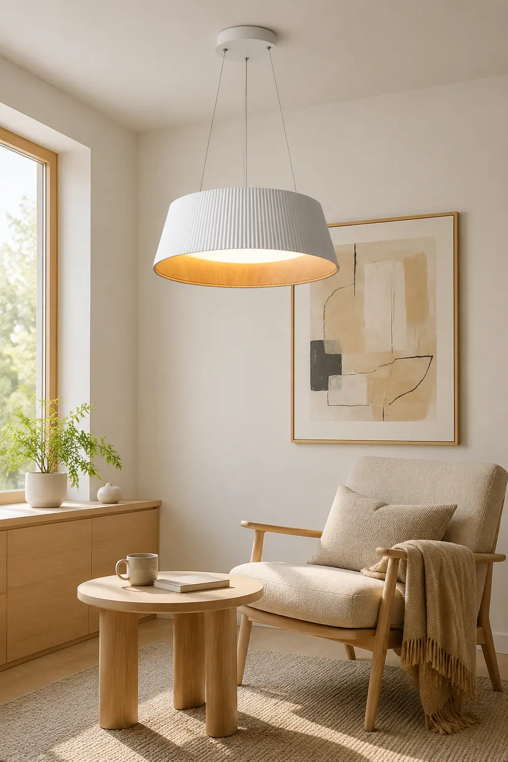 Modern Ribbed Pendant Light - Lumpaz