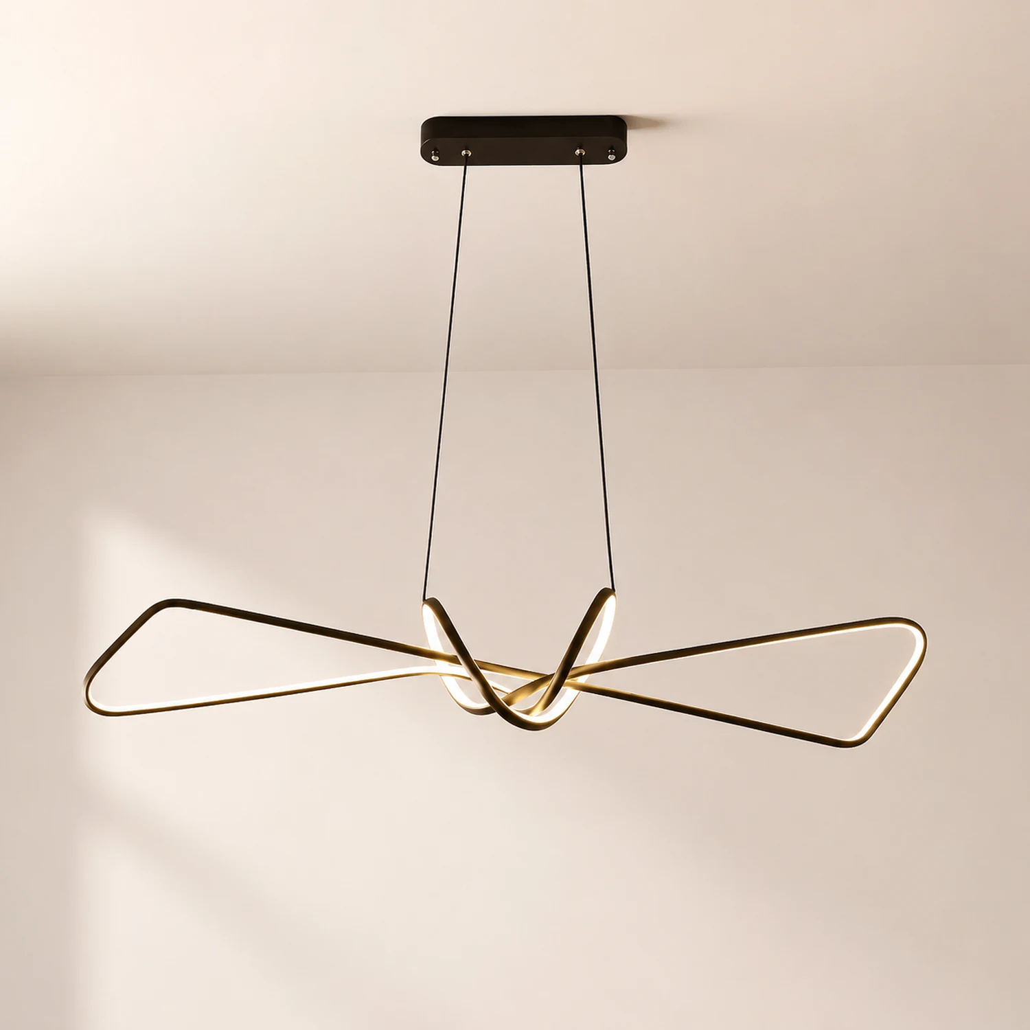 Bouvet Minimalist Geometric Metal Adjustable Pendant Light - Lumpaz