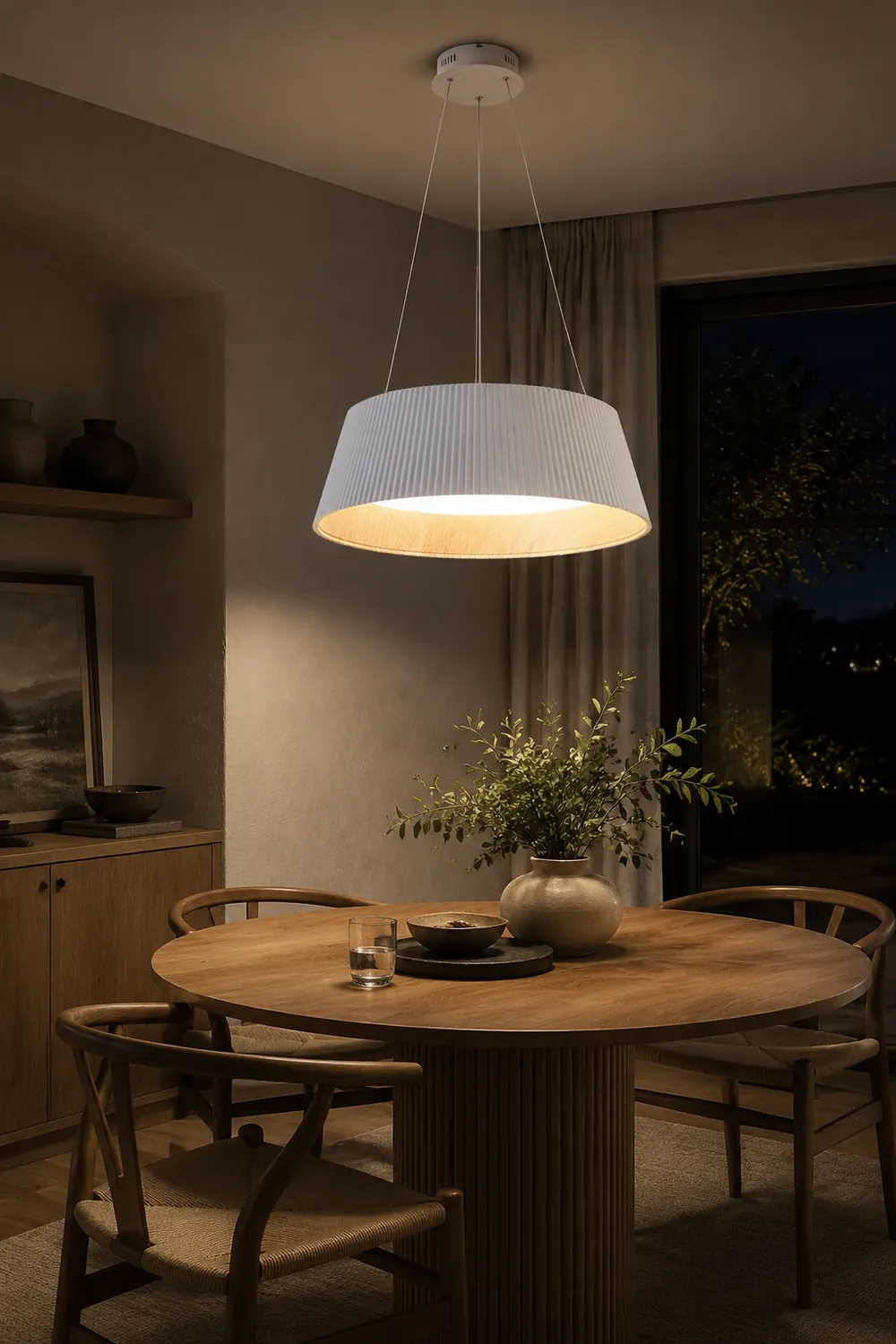 Modern Ribbed Pendant Light - Lumpaz