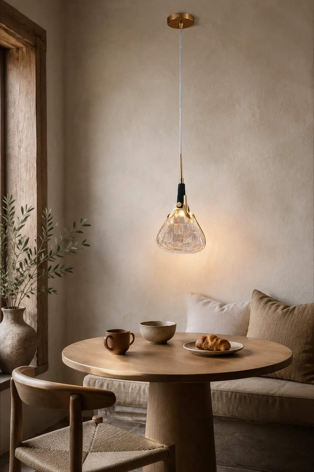 Hailie Postmodern Elegant Gold/Black Bedroom Pendant Light - Lumpaz