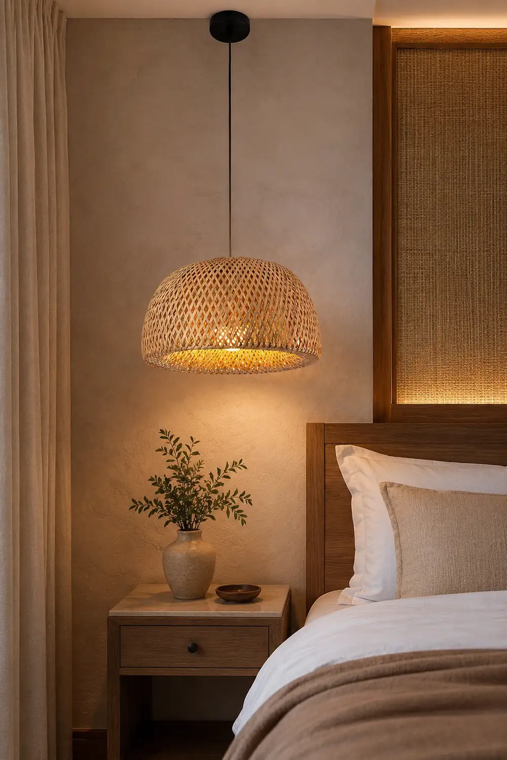 Bamboo Braided Pendant Lamp - Lumpaz