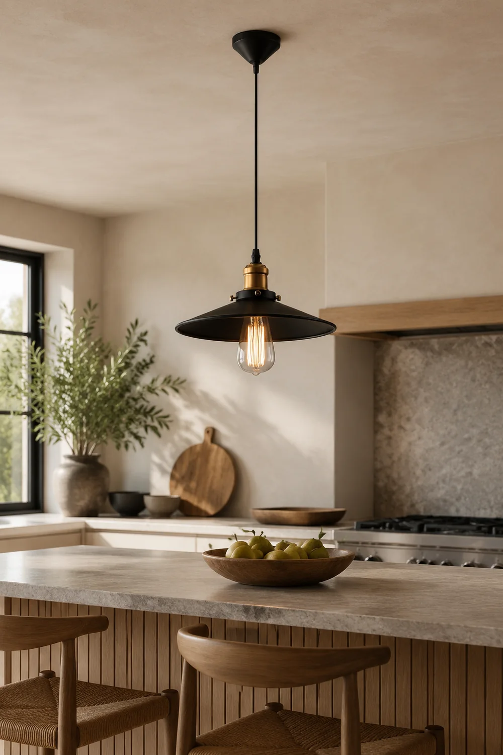 Alessio Modern Industrial Pot Metal Pendant Light, Black - Lumpaz