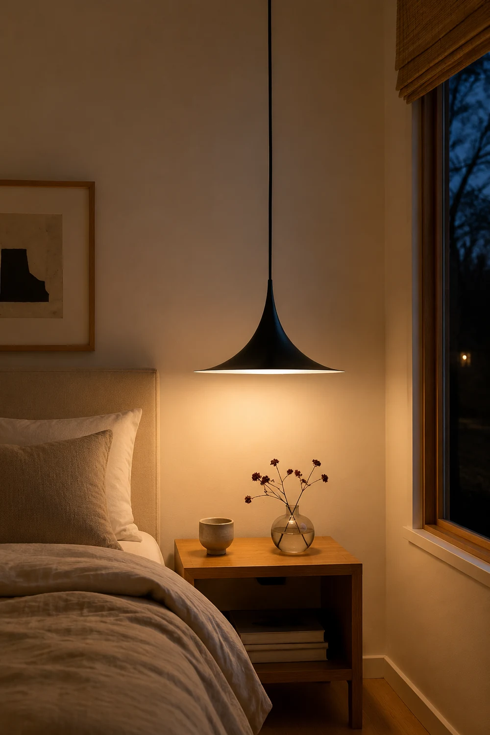 Cairns Mordern Pendant Light, Metal Black/White Dinning Room - Lumpaz
