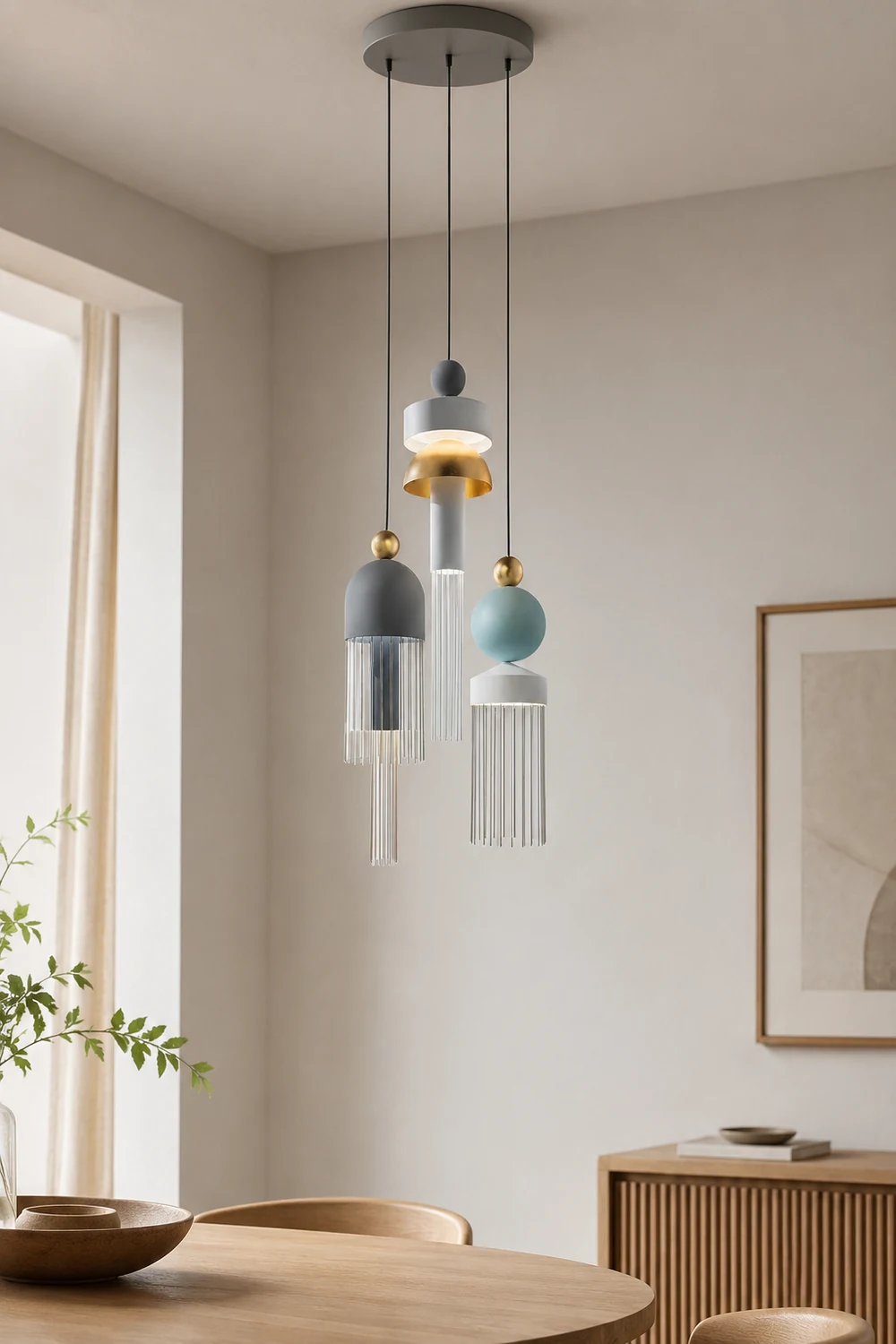 Colon Modern Tassel Metal Pendant Light - Lumpaz