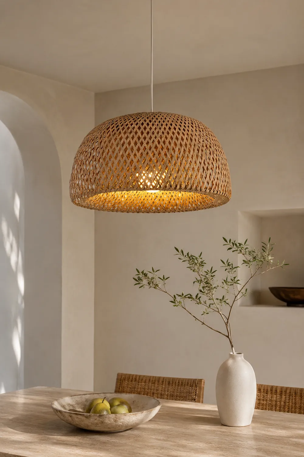 Bamboo Braided Pendant Lamp - Lumpaz