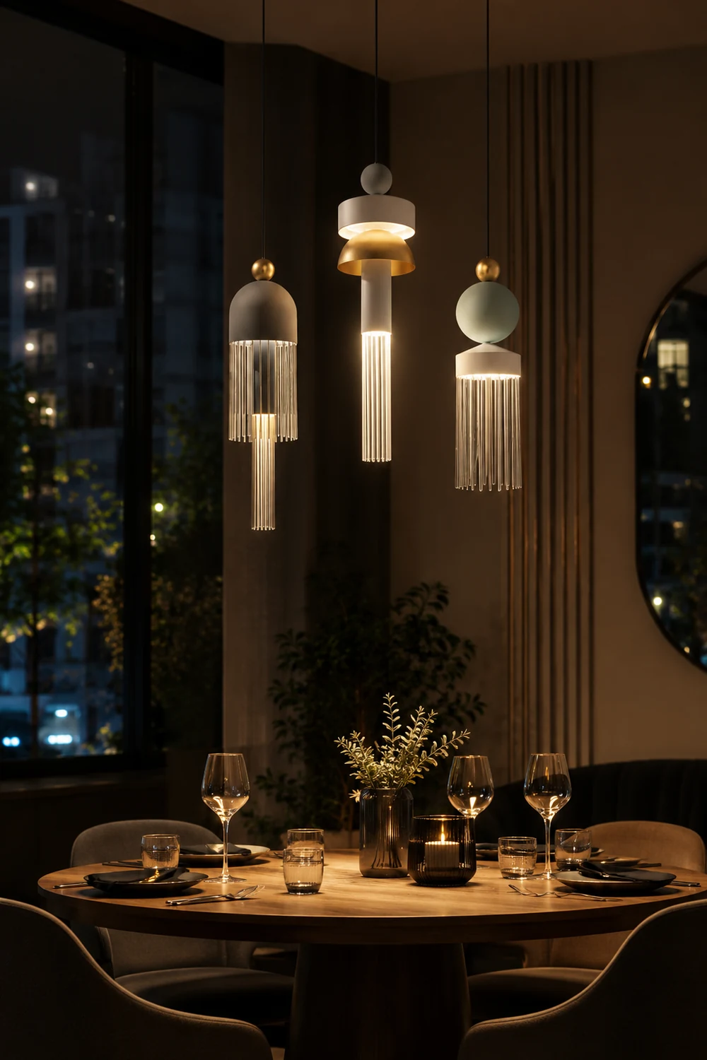 Colon Modern Tassel Metal Pendant Light - Lumpaz